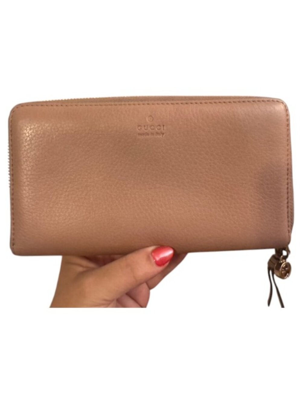 Gucci Bree Zip Around Continental Wallet | Rose Beige